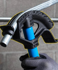 Heavy Duty Ductile Iron Conduit Bender With Handle For 1 In EMT And 3/4 In Rigid IMC Conduits in use by professional worker