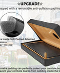 Beefy Cornhole Board Carrying Case with padded foam and Velcro, showcasing removable anti-collision pad for 4x2 boards.