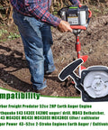 Pull Start Recoil Starter Pack Of 2 For Earth Augers And Tillers Compatible With Predator MC43 52cc 2HP, person using auger