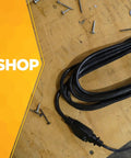 Rugged Indoor Outdoor Extension Cord 15 Foot Heavy Duty 3 Prong With Vinyl Jacket Molded Plugs And Reinforced Blades on workbench