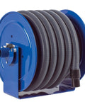 V-117H-850 Vacuum Direct Crank Rewind Hose Reel With Fifty Foot Two Inch Hose One And A Half Inch Cuff Built Tough Steel Construction