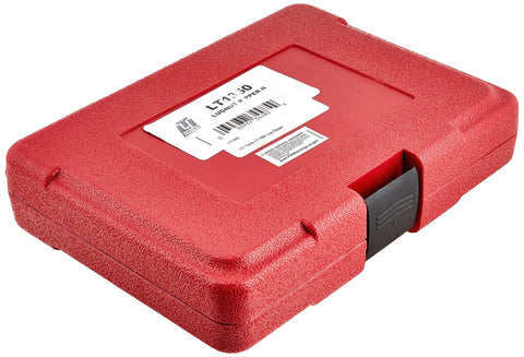 Red textured plastic storage case for LTI Tools LT1350 Lug Nut Ripper with a black latch