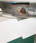 11x14 Cold Press Watercolor Paper for Inkjet Printers, 25 Sheets, Acid Free, Archival Quality next to a printed photograph