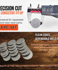 1 Inch Nominal Pipe End Caps A36 Steel CNC Cut 0.120 Inch Thick 1.213 Inch Diameter Weld On End Caps 18 Pack with caliper