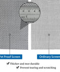 Pet Proof Window Screen Repair Kit With Extendable Cleaning Tool And Thickened Screen Replacement Spline Tool Set comparison of screen thickness