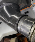 4 Inch To 2.5 Inch Angled Reducer Adapts Standard Shop Vac To Woodworking Dust Collection Port, showing tapered connection.