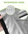 Close-up of 2 Pack 12X16 Inch Waterproof Wet Laundry Bags' TPU coated fabric with water droplets and stitching detail.