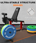 3-In-1 Leg Extension And Curl Machine For Home Gyms With Adjustable Back And 800Lb Capacity, Space Saving Leg Station in red