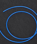 Hella Flexible TPU Pneumatic Hose 5 Meters Long Workhorse Grade High Pressure Kink Free Air Compressor Tubing For Power Tools And Garage Crew Real Deal 16X13 Mm, two blue tubes on black background.