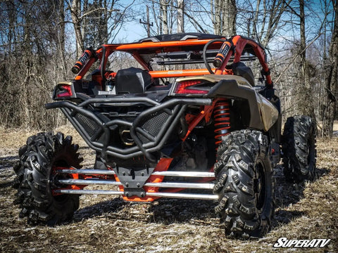 Heavy Duty Aluminum Rear Radius Arms 6 Rod Kit For Can Am Maverick X3 72 Inch Body Beefed Up Turbo X RC X MR X RS Max Complete Set With One And One Quarter Inch 7075 Aluminum Bar And Five Eighths Inch Helical Joints For Maximum Strength, rear view