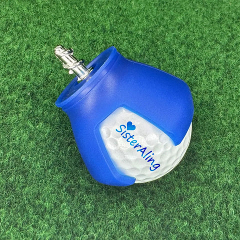3-Prong Golf Ball Retriever Grabber With Back Saver Claw, Easy On Putter Grip Attachment, Suction Cup Ball Grabber, Blue