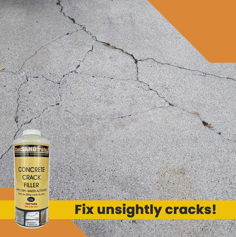 Concrete Crack Filler Gray 3 Lb Polymer Based Sealant For Filling Cracks In Driveways Walkways And Patios DIY Friendly Easy Pour Water Activated For Quick Repair No Mess And A Smooth Finish That Keeps Surfaces Looking Clean