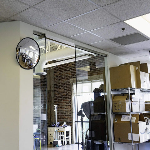 Indoor Acrylic Convex Mirror 18 Inch Round With 160 Degree Wide Angle For Maximum Visibility And Safety in office