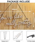 You Are Like Really Pretty White LED Neon Sign For Wall Decor 28 Inches With Dimmable Switch, The Go To Vibe For Engagement Parties