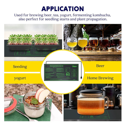 Tough As Nails Seedling Heat Mat 10 Inch By 20 Inch, Hydroponic Heating Pad Waterproof For Seed Starting, Greenhouse Germination, Keeps Roots Warmer 10 To 20 Degrees Above Ambient, Safer Heavy Duty Easy To Use
