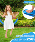 Child on Heavy Duty Swing Seat Set With 66 Inch Chains, Two Pack Replacement Seats For Backyard Playset, Includes Snap Hooks, Blue