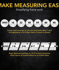 Two In One Digital Laser Distance Meter And Tape Measure With 130 Foot Laser Range And 16 Foot AutoLock Tape measurement markings