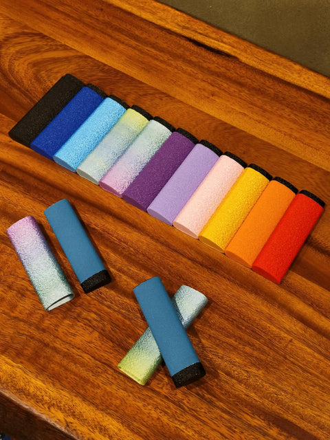 Various colored reusable skin files with covers for rock climbing and bouldering, black hand callus sander for gym use