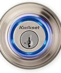 Kevo 2nd Gen Bluetooth Touch To Open Smart Keyless Entry Deadbolt With SmartKey Security Satin Nickel Finish front view