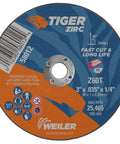 Pro Grade Zirconia Alumina Metal Cutting Wheel 3 Inch Fast Cut Long Life For Heavy Duty Metalwork With Z60T Type Label