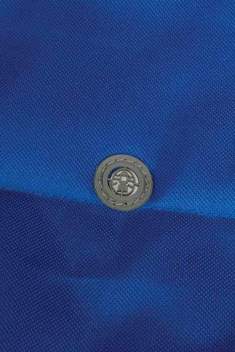 Close-up of blue fabric detail on Oversize Camping Chair With Cup Holder And Side Pocket, Water-Resistant XL Seat, Supports Up To 600 Lbs, 24 Inch