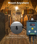 Digital Cooling Thermostat Controller With Temperature Controlled Outlet for Attic Fans and Exhaust Fans mounted on wall