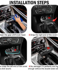 Installation steps for Gear Shift Knob Head Cover Trim Carbon Fiber Red Fit For Dodge Charger 2015-2023 Challenger 2015-2023 Durango 2016-2026