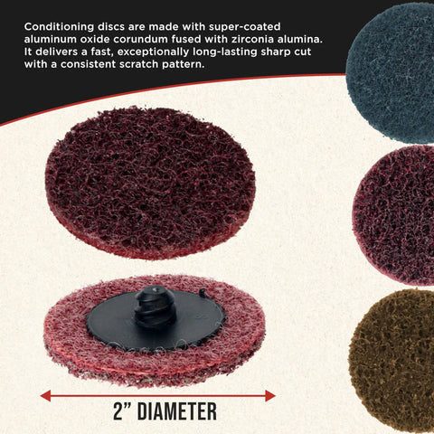 Beast Mode 46 Piece 2 Inch Sanding Discs Variety Pack Coarse disc with quick change backing pad