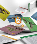 Floating dinosaur learning cards from Dig Up 12 Dino Eggs And Uncover 12 Unique Dinosaur Models With A Totally Hands On Dino Dig Kit