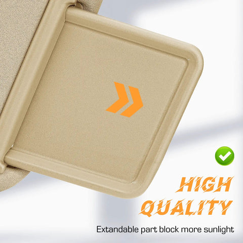 Beige Driver Side Sun Visor Replacement For 2004 2005 2006 2007 Toyota Highlander Left Hand Fits 74320-48260-A0 detail