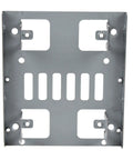 Dual 2.5 Inch to 3.5 Inch SATA Drive Mounting Bracket for PC Bay, top view, metal finish, holds two 2.5 Inch SSDs or HDDs.