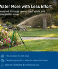 Beefed Up Heavy Duty Zinc Tripod Impact Sprinkler With 360 Degree Rotation and Adjustable Height High Pressure Nozzle in garden