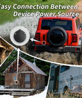 Shore Power Inlet Plug With Waterproof Cover For RV And Cargo Trailer 15 Amp 125 Volt NEMA 5 15P To 5 15R Outlet Box