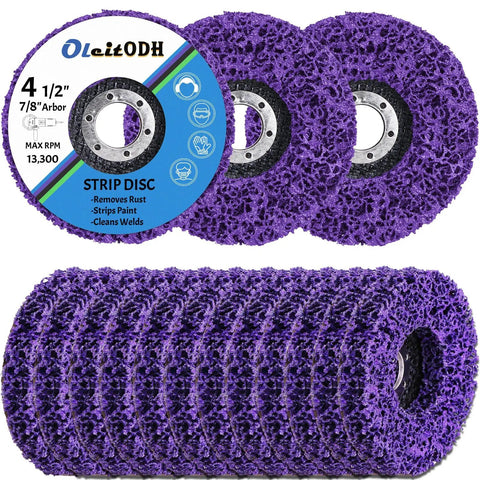 Fifteen Pack Strip Discs For Angle Grinders Four And A Half Inch By Seven Eighths Inch Paint Stripping And Rust Removal Wheels.