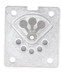 Close-up of Valve Plate Assembly Replacement For Black And Decker Tools OEM Part 514014150 metal component, USA made.