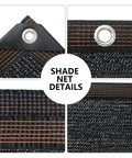 85 To 90 Percent Shade Cloth For Garden Plants Six By Three Point Two Feet Black Sun Block Shade Cover Mesh Tarp With Grommets