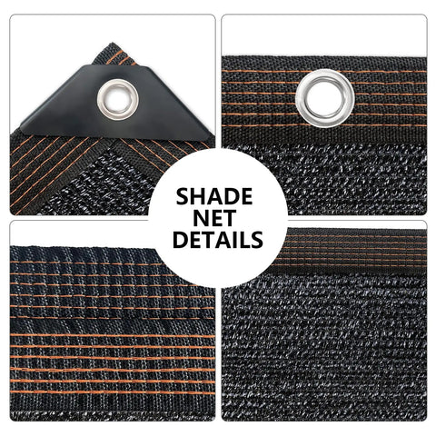 85 To 90 Percent Shade Cloth For Garden Plants Six By Three Point Two Feet Black Sun Block Shade Cover Mesh Tarp With Grommets