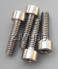 Four titanium hex socket cap screws, 3/4 in long, 10-24 thread