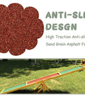 Close-up of anti-slip surface and 71 Inch Wooden Dog Agility Seesaw For Training And Exercise Outdoor Obstacle Courses Pro Grade.