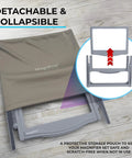 Rechargeable 5X LED Page Magnifier With Foldable Stand Eye Care Anti Glare Lens 24 LED Lights 3 Color Light Modes pouch