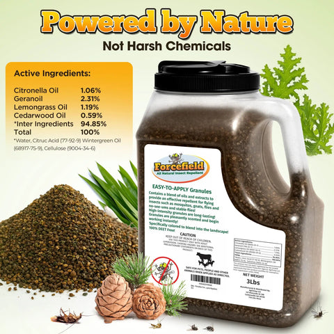 Natural Mosquito Yard Treatment Granules For Backyard Control Pet Safe And DEET Free Outdoor Repellent Long Lasting Barrier