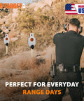 Beefy AR500 Steel Target Silhouette 12x20 Inches for real range sessions with user aiming, includes 2x4 bracket