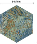 Gaudi React Hex Ocean Porcelain Tile For Floor And Wall High Sheen Glazed Finish Grade 1 First Quality PEI IV Rated