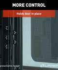 Close-up of RV Entry Door Friction Hinge Kit Pack Of 2 For Fifth Wheel Travel Trailer And Motorhome Easy DIY Install