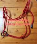 Sliding Ring Rope Halter For Horse Training All Ages And Types on wooden background