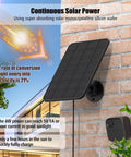 4 Pack Solar Panel Kit for Blink Outdoor Cameras 2K Plus Fourth Gen and Third Gen XT3 XT2 with Mount on Brick Wall, 13.1Ft Cable
