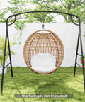 Heavy Duty Metal Swing Frame With A Frame Stand For Lawn Garden Backyard Porch Swing Stand With Extra Side Bars Versatile