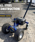 Heavy Duty Goodyear Electric Trailer Dolly 3600 Lbs Capacity With Powerful 24 Volt 800W Motorized Design shown in outdoor setting on gravel.