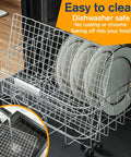 2 Pack Heavy Duty Stainless Steel Cooling Racks For Cooking And Baking in dishwasher, showing ease of cleaning features