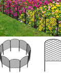Arched Decorative Garden Fence Set Of 10 Panels With 24 Inch High Clearance, 13 Inch Wide Each, 10.8 Feet Long Total, installed in garden